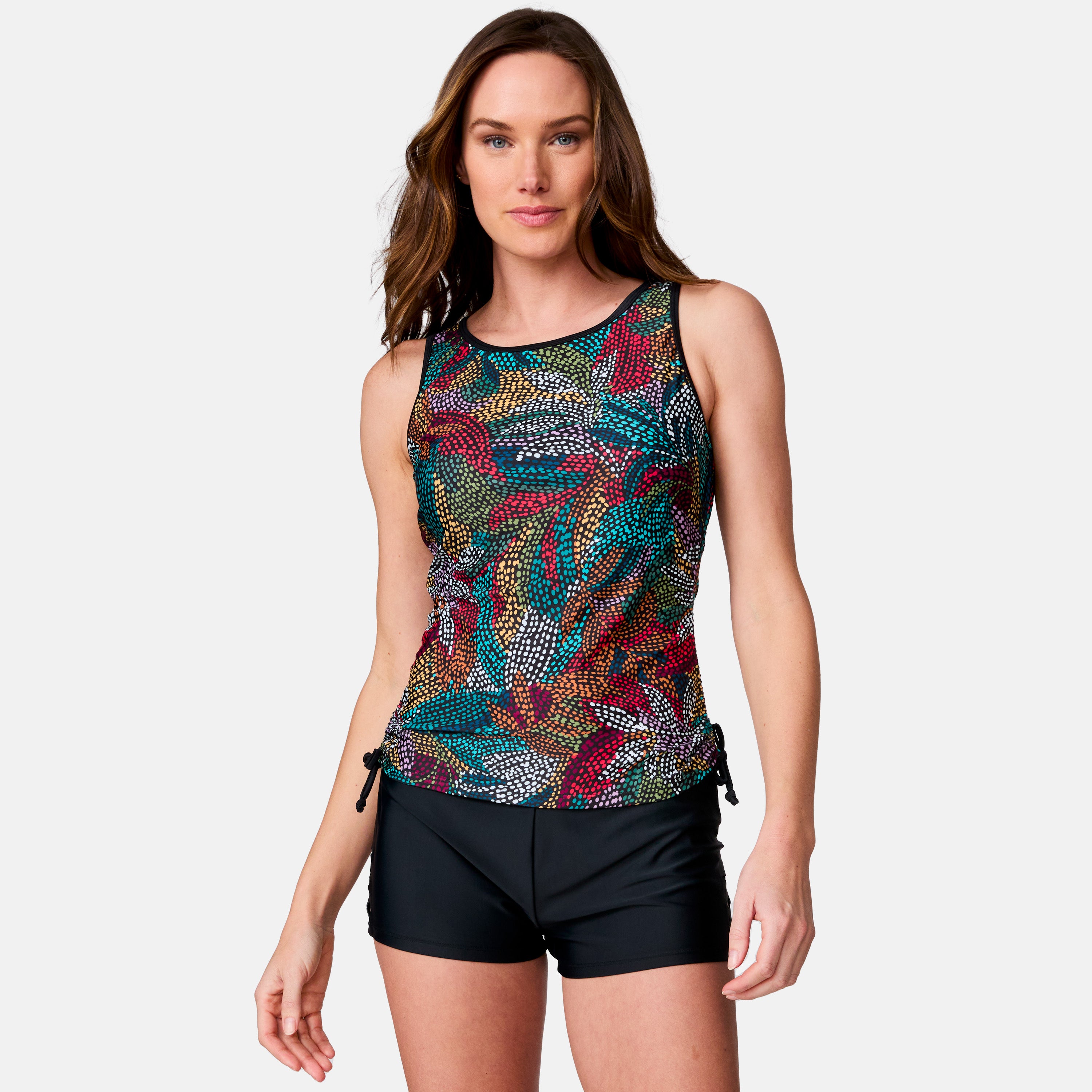 O'NEILL WOMEN'S DREZ BEACHBOUND STRIPE SMOCKED TANK TOP