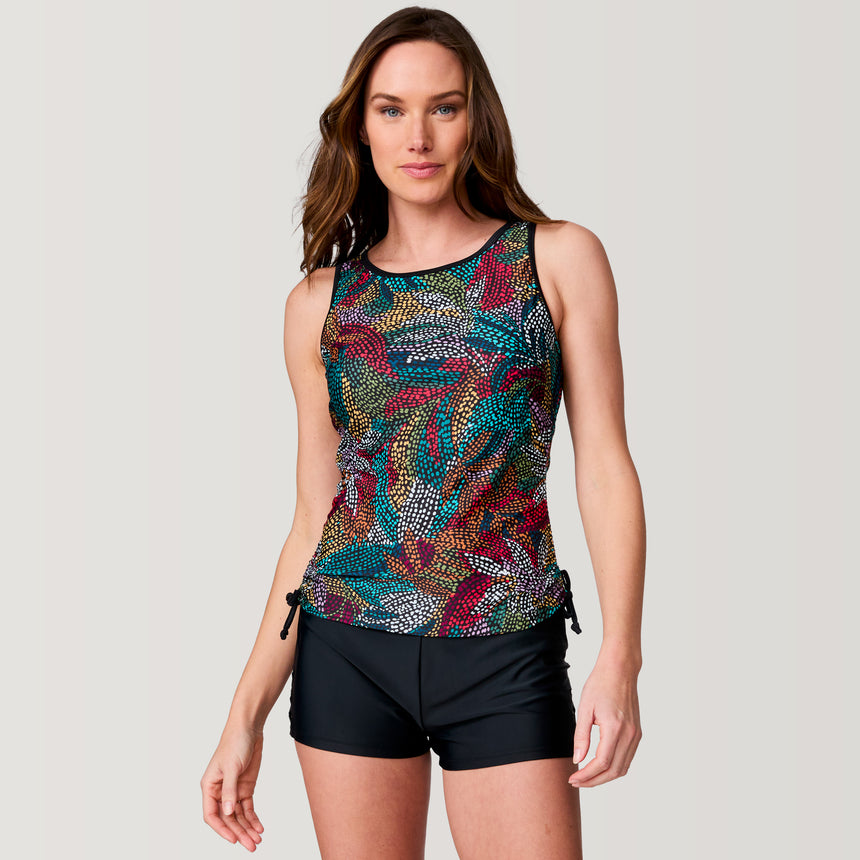 Women's Fresco Full Side Shirring Tankini Top