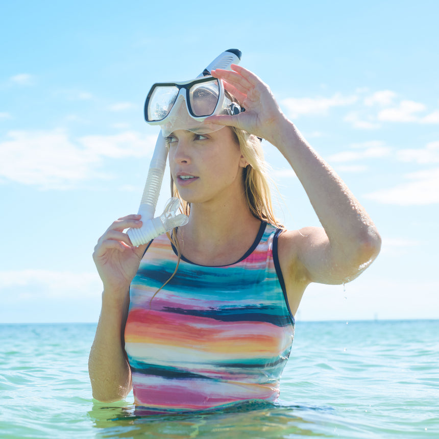 Women's Horizon Full Side Shirring Tankini Top