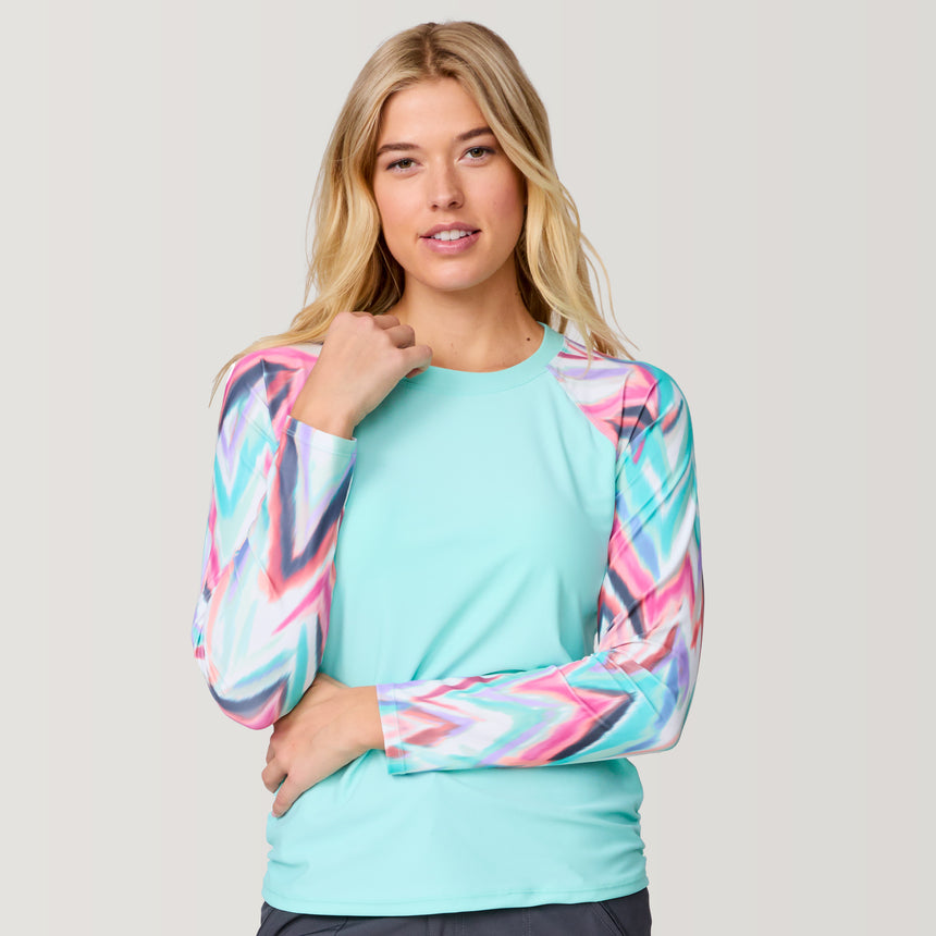 Women's Oasis Chevron Long Sleeve Swim Shirt