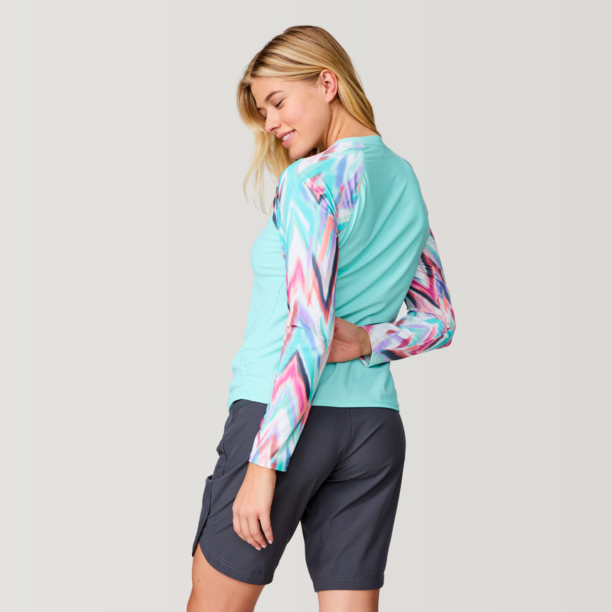 Women's Oasis Chevron Long Sleeve Swim Shirt