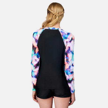 Women's Long Sleeve Swim Shirt with Built-in Bra