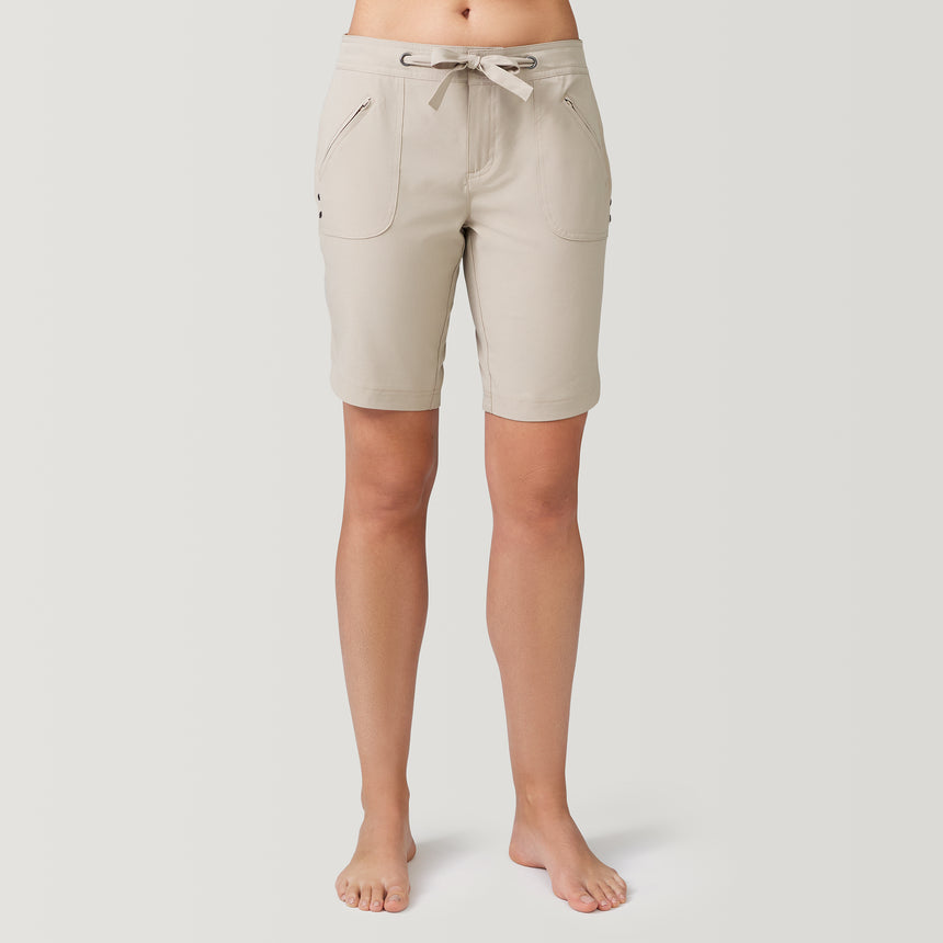 [Model is 5’9” wearing a size Small.] Women's Bermuda Board Short II - Sand - S #color_sand