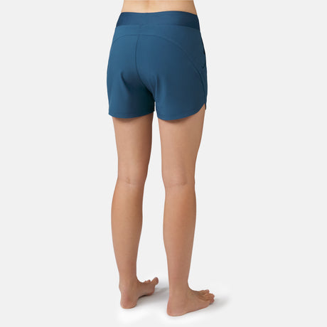 [Model is 5'9" wearing a size Small.] Women's Hybrid Swim Short - S - Slate #color_slate