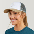 Free Country Five Panel Camo Trucker Hat - Khaki Camo/Cream #color_khaki-camo-cream