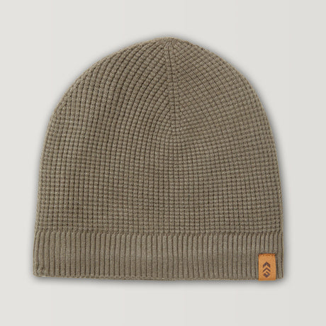 Men's Waffle Knit Beanie - Olive #color_olive