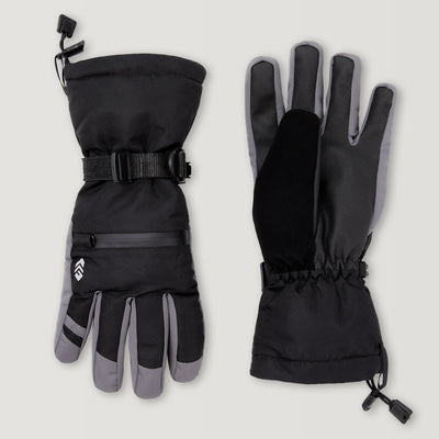 Women's Ski Glove with Extended Cuff - Black #color_black