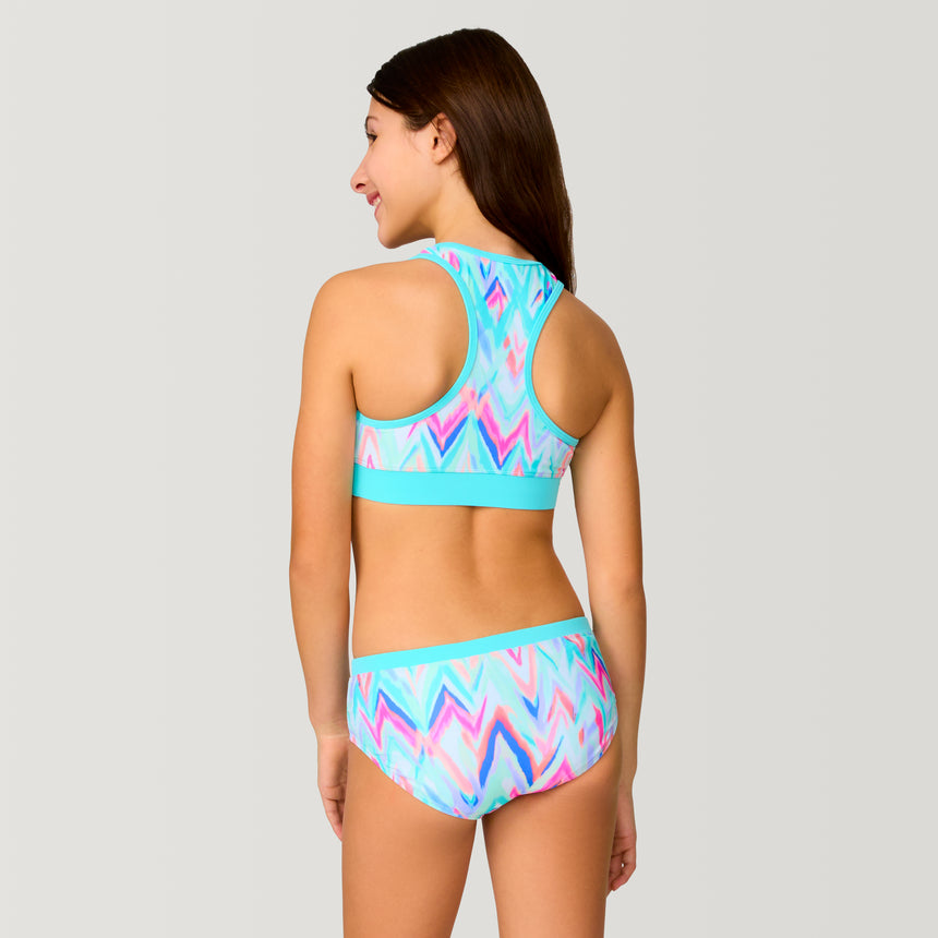 Girls' Oasis Chevron Rash Guard and Bikini Swim Set