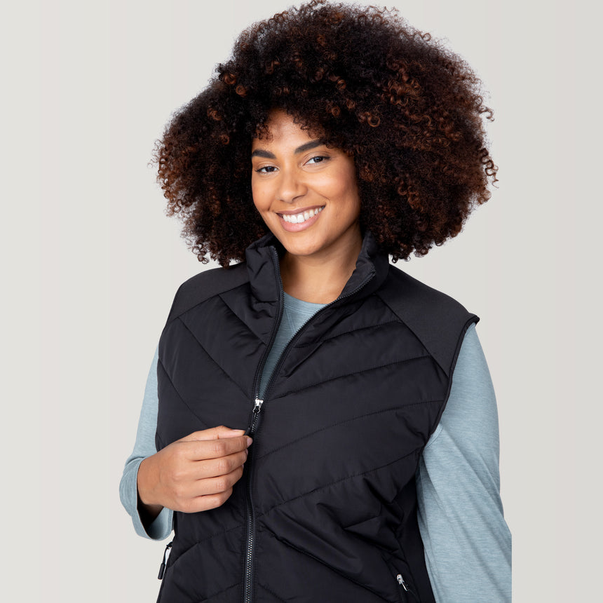 Women's Plus Size Quilted Hybrid Vest