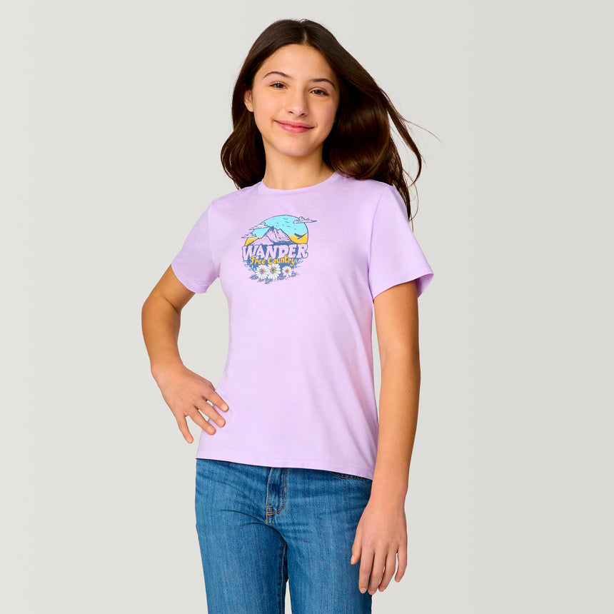 Girls' Microtech® Graphic Crew Neck Shirt