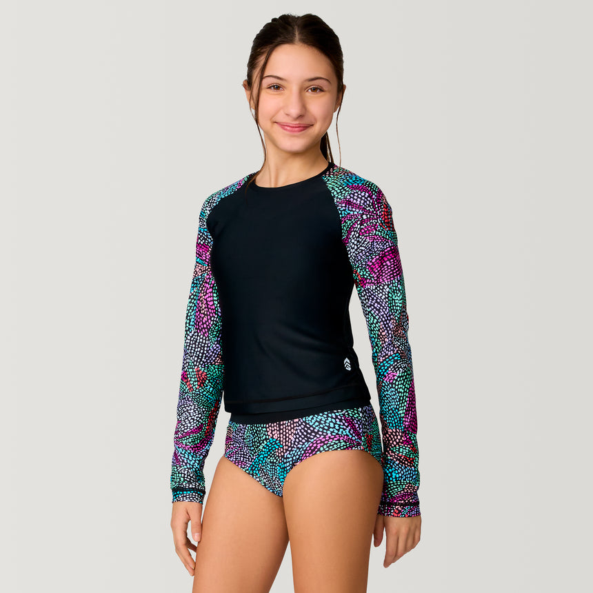 Girls' Fresco Rash Guard and Bikini Swim Set