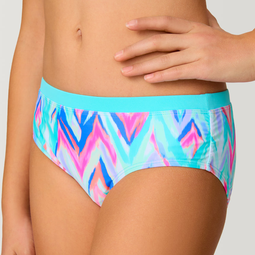 Girls' Oasis Chevron Rash Guard and Bikini Swim Set