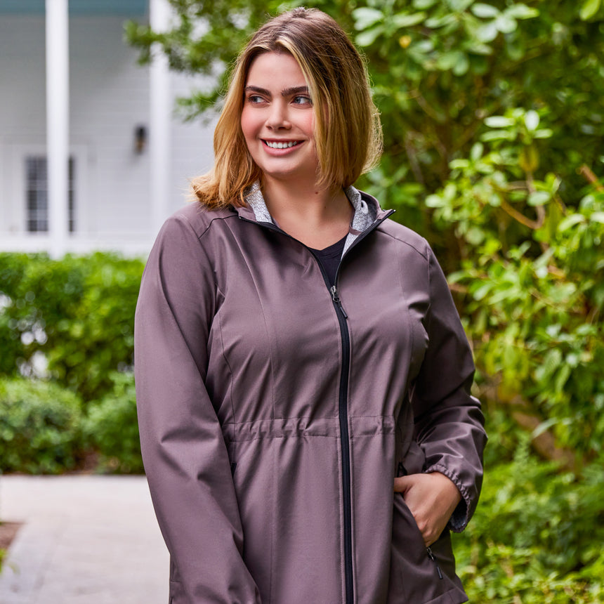 Women's Plus Size X2O Long Rain Jacket