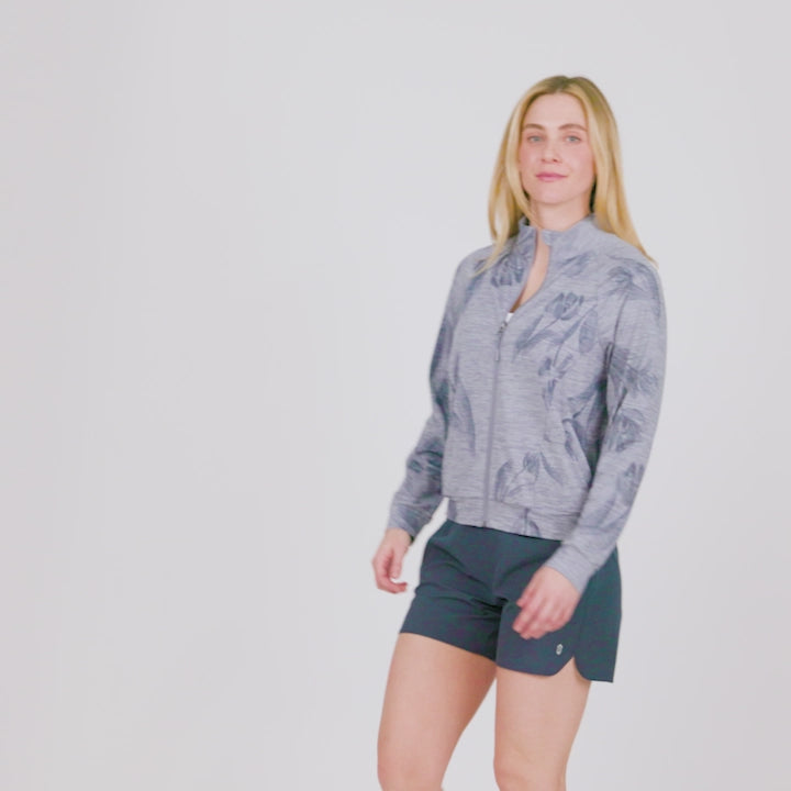 Women's Cloud Knit Zip Mock Neck