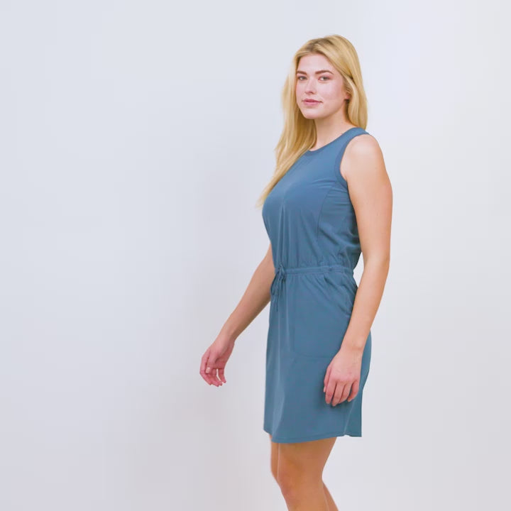 Women's Trail to Town Dress - S - Sage Steel #color_sage-steel