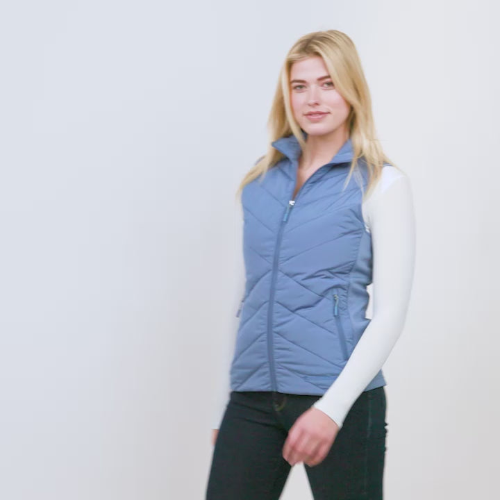 Women's Quilted Hybrid Vest – Free Country
