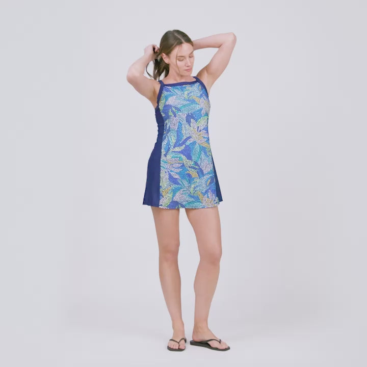 Women's Swim Dress with Built-in Biker Short
