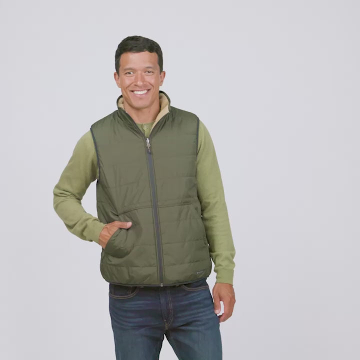 Men's Atlas II Quilted Reversible Sherpa Vest – Free Country