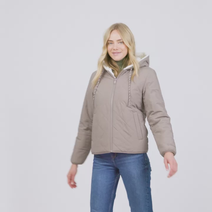 Women's Hooded Cirrus Quilted Reversible Jacket