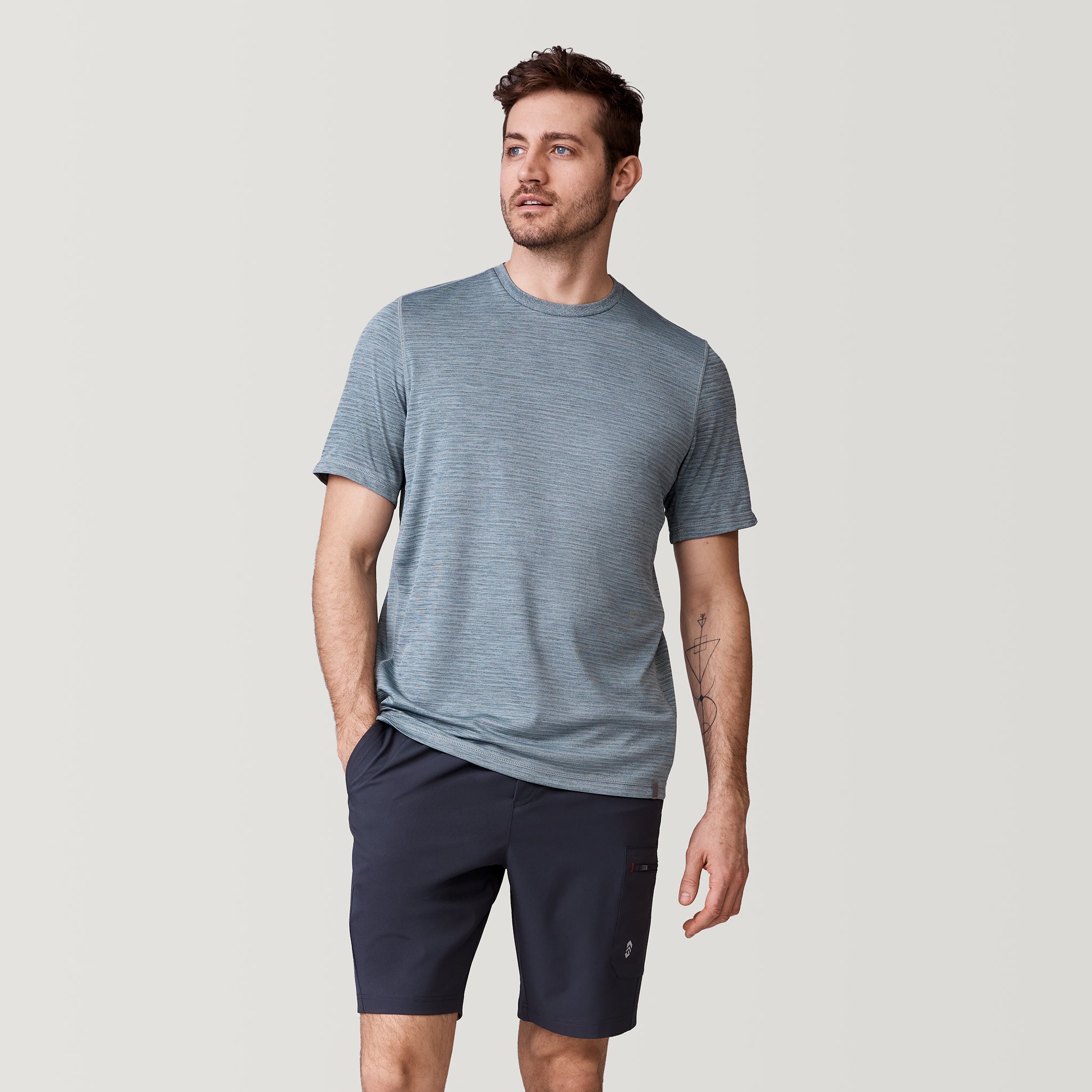 Men's Tech Jacquard Short Sleeve Crew Neck – Free Country