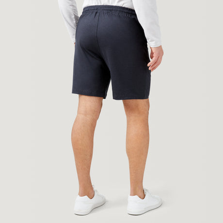 [Model is wearing a size Medium.] Men's Lightweight Sueded Shorts - Black - M #color_black