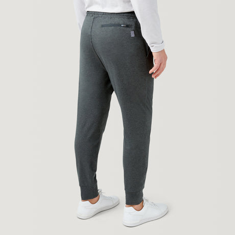 [Model is wearing a size Medium.] Men's Lightweight Sueded Jogger - Pewter - M #color_pewter
