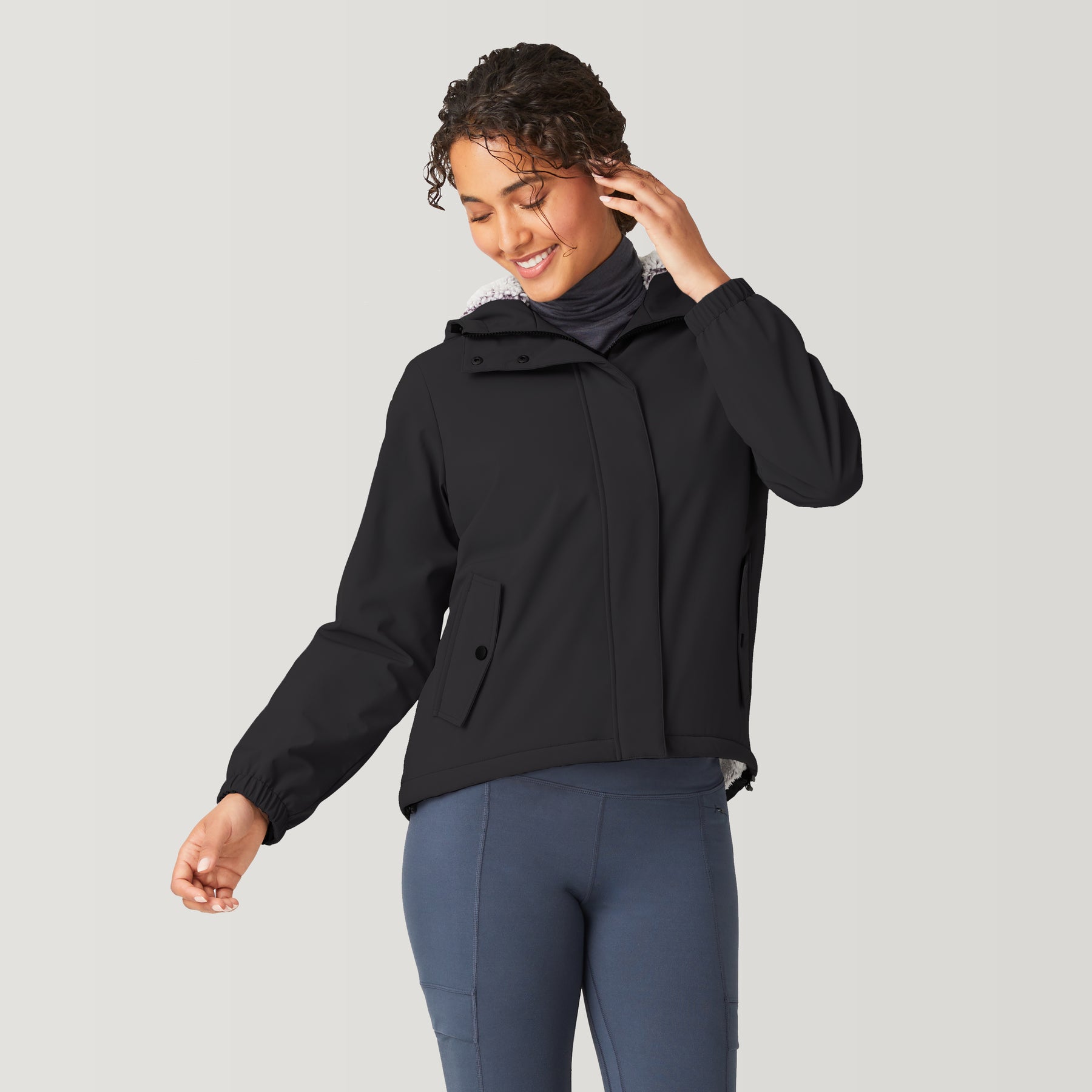 Womens softshell jacket deals with fleece lining