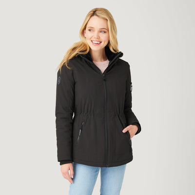 Women's Thermo Super Softshell® Long Jacket - Black - S #color_black