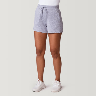 [Model is 5’9” wearing a size Small.]  Women's Cloud Knit Shorts - Medium Grey - S #color_medium-grey