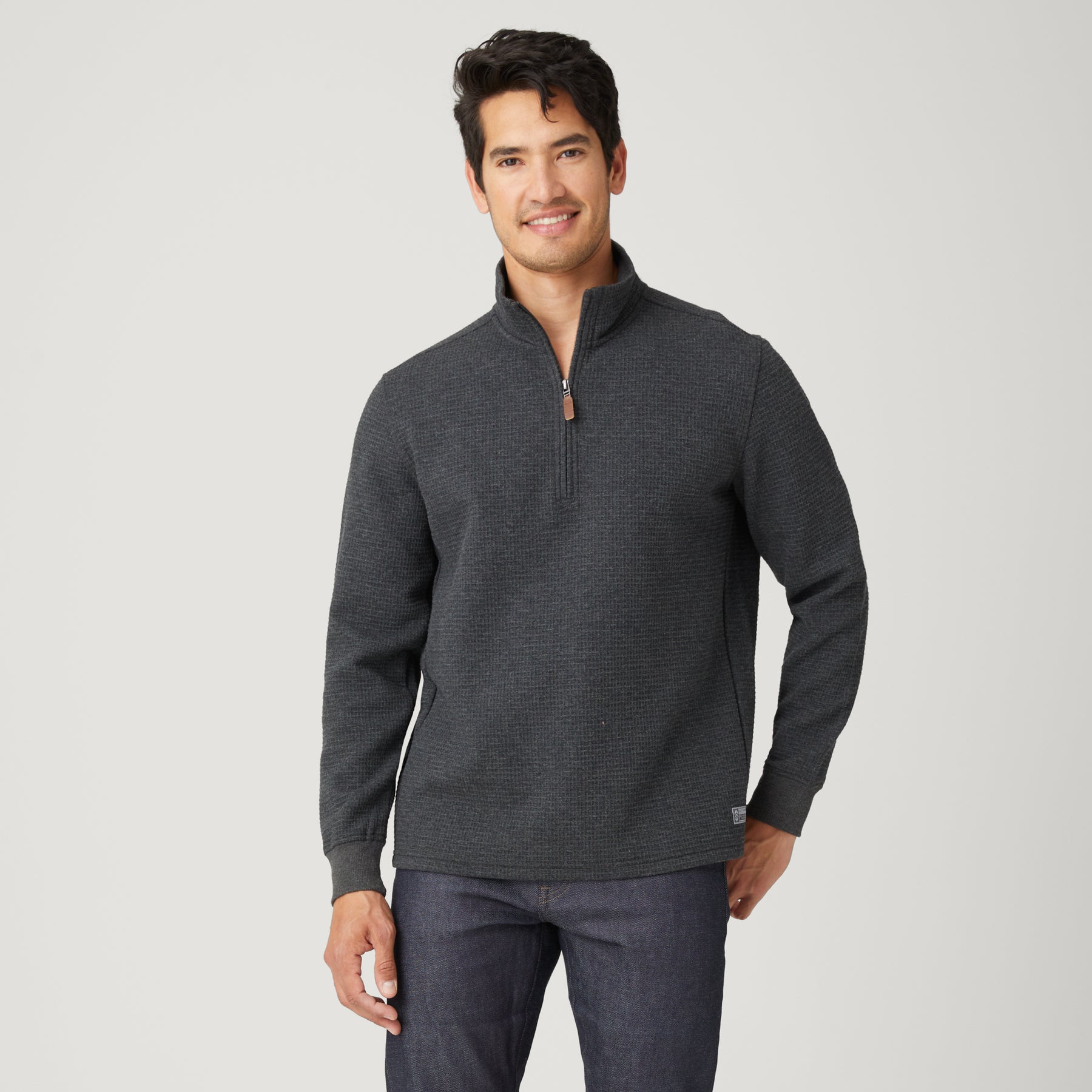 Men's Glenclyffe Waffle 1/4 Zip Mock Neck Shirt – Free Country