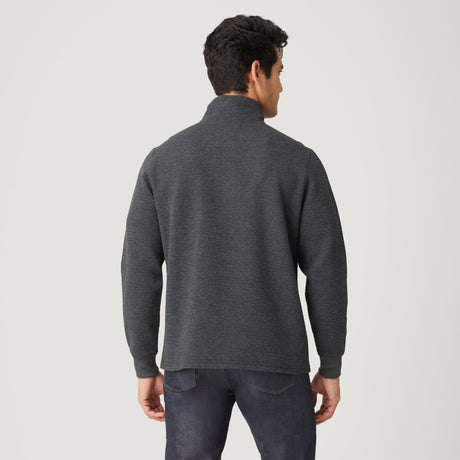 Men's Glenclyffe Waffle 1/4 Zip Mock Neck Shirt - Onyx - M #color_onyx