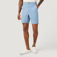 [Model is  wearing a size Medium.] Men's Stryde Weave Free Comfort Shorts - Airy Blue #color_airy-blue