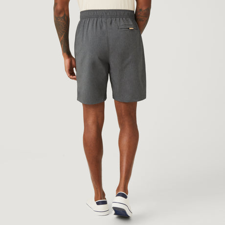 [Model is  wearing a size Medium.] Men's Stryde Weave Free Comfort Shorts - Charcoal #color_charcoal