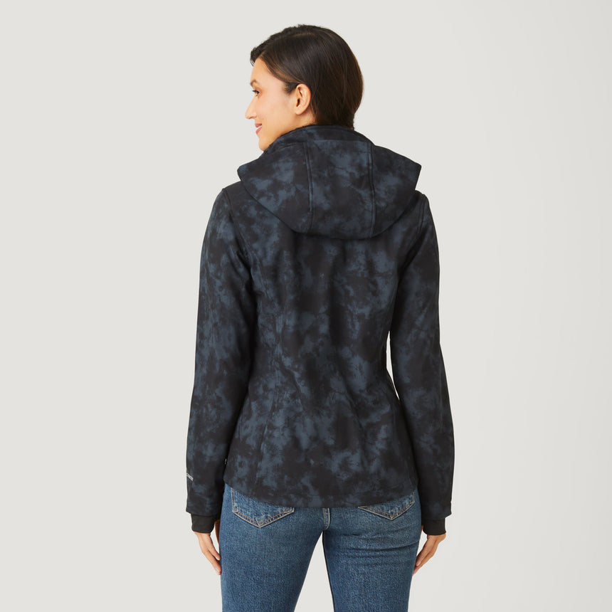 Free Country Women's Freeform II Super Softshell® Jacket - Black Tie Dye - S#color_black-tie-dye
