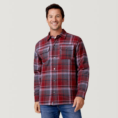 Men's FreeCycle® Utility Work Shirt - Redrock Plaid - M #color_redrock-plaid