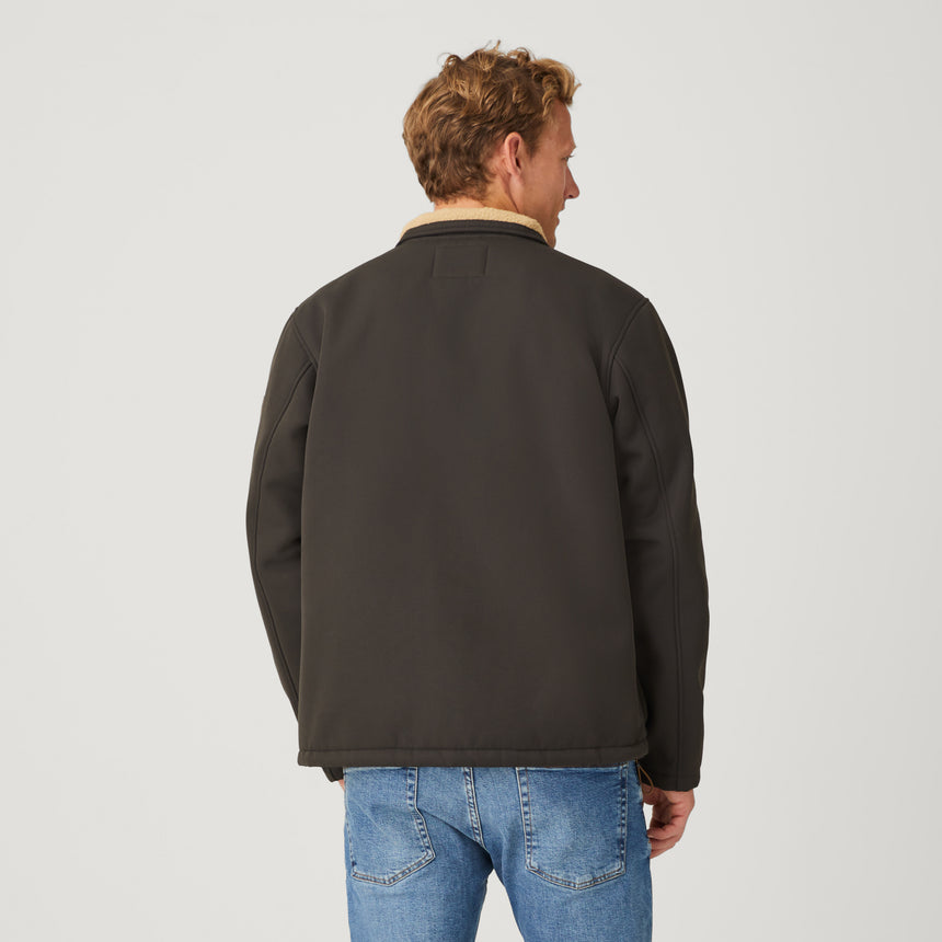 Men's Craftsman Burly Canvas Softshell Jacket - Fudge - M #color_fudge