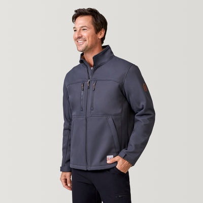 Men's Craftsman Burly Canvas Softshell Jacket - Charcoal - M #color_charcoal