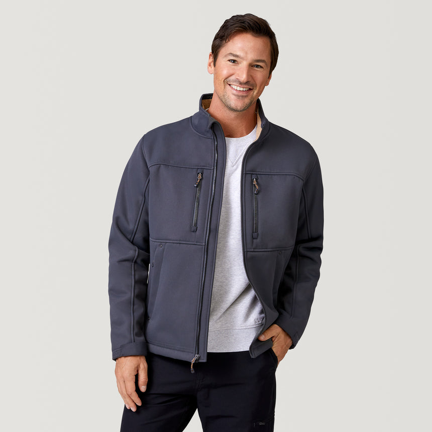 Men's Craftsman Burly Canvas Softshell Jacket - Charcoal - M #color_charcoal