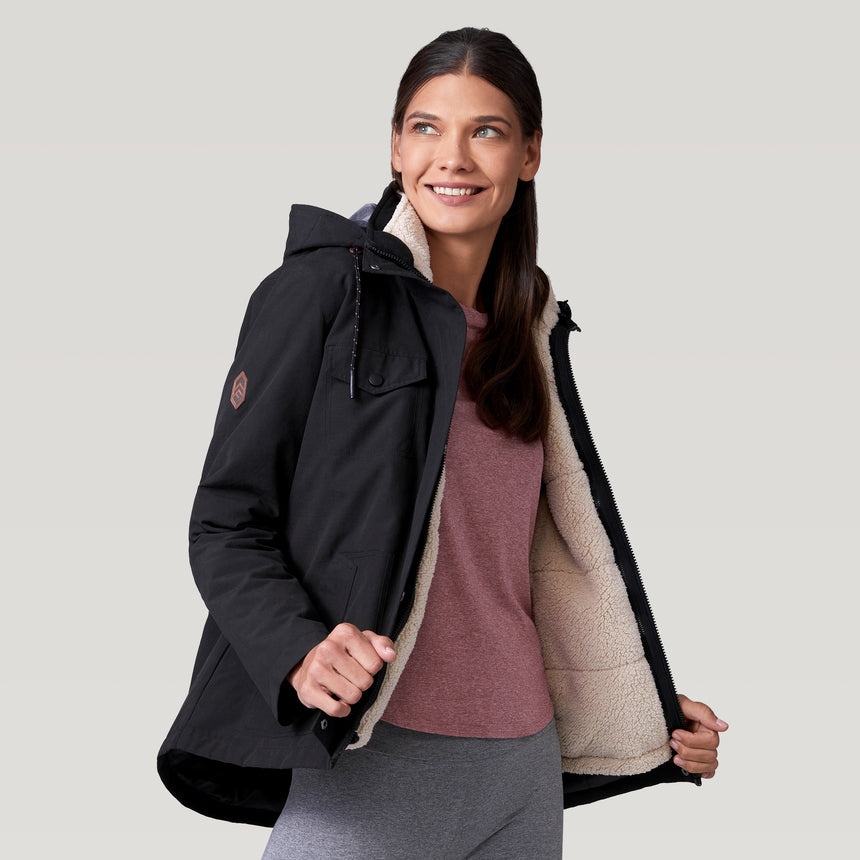 Women's Cascade Canvas 3-in-1 Systems Jacket - Black - S #color_black