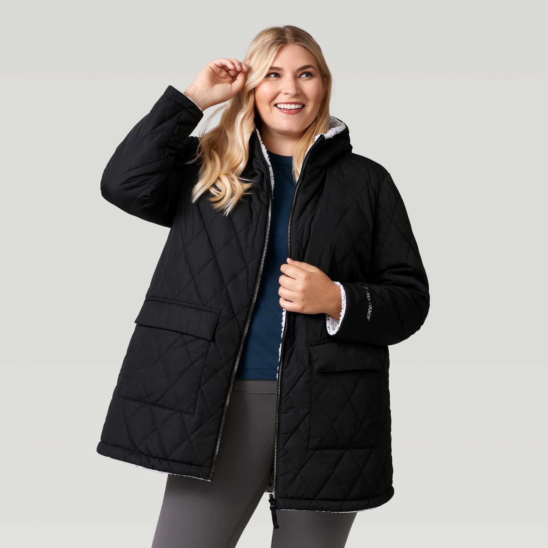 Women's Plus Size Stratus Lite Reversible Long Jacket – Free Country