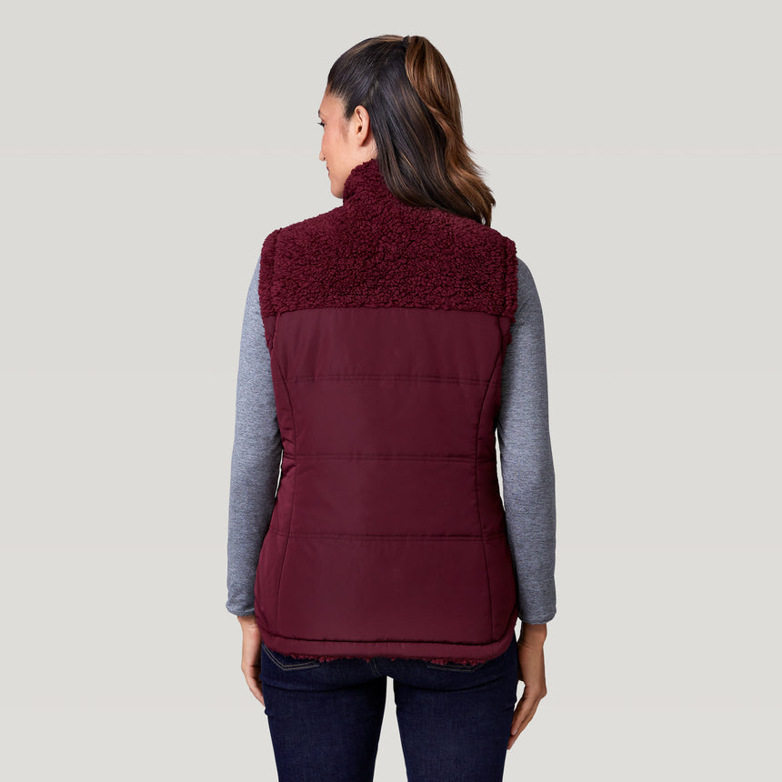 Women's Lansby Stratus Lite Reversible Vest - Dark Cherry - S #color_dark-cherry