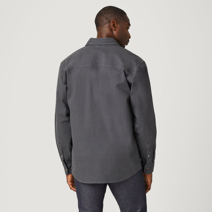 Men's Mill Stretch Canvas Work Shirt - Charcoal - M #color_charcoal