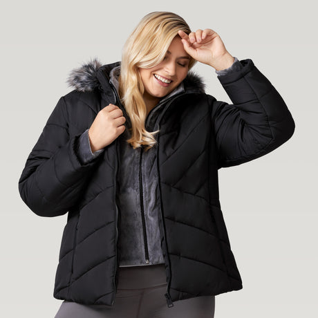 Women's Plus Size Brisk II Parka Jacket - Black - 1X #color_black