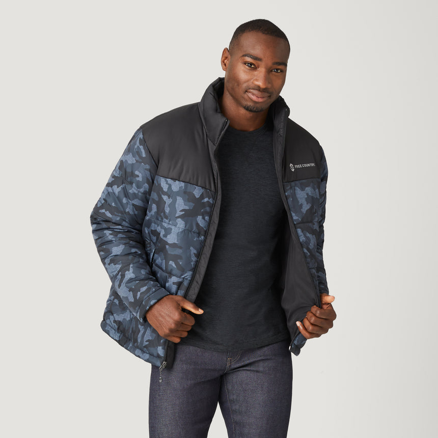 Men's FreeCycle® Overtop Puffer Jacket - Charcoal Camo - M #color_charcoal-camo