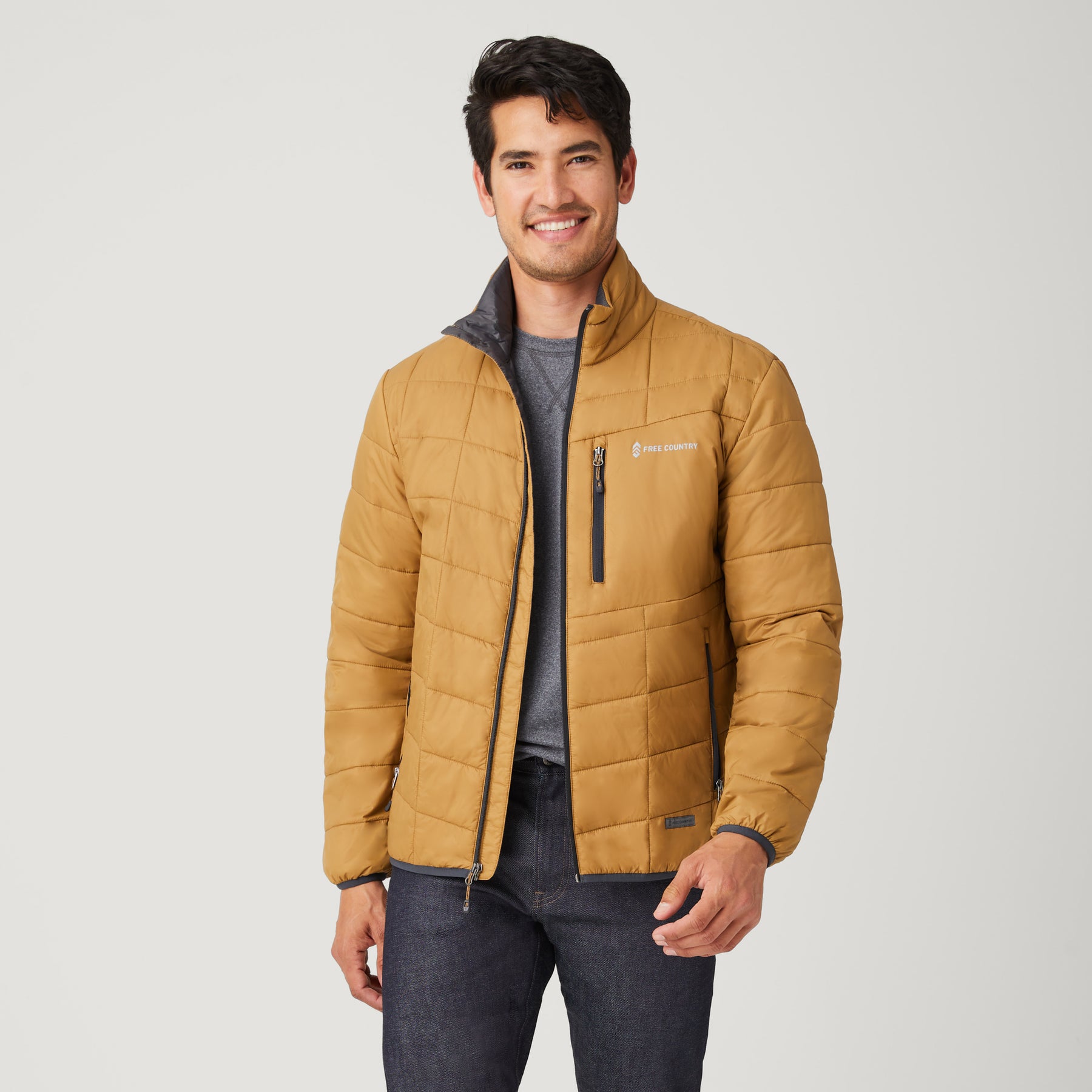 free country men's down jacket