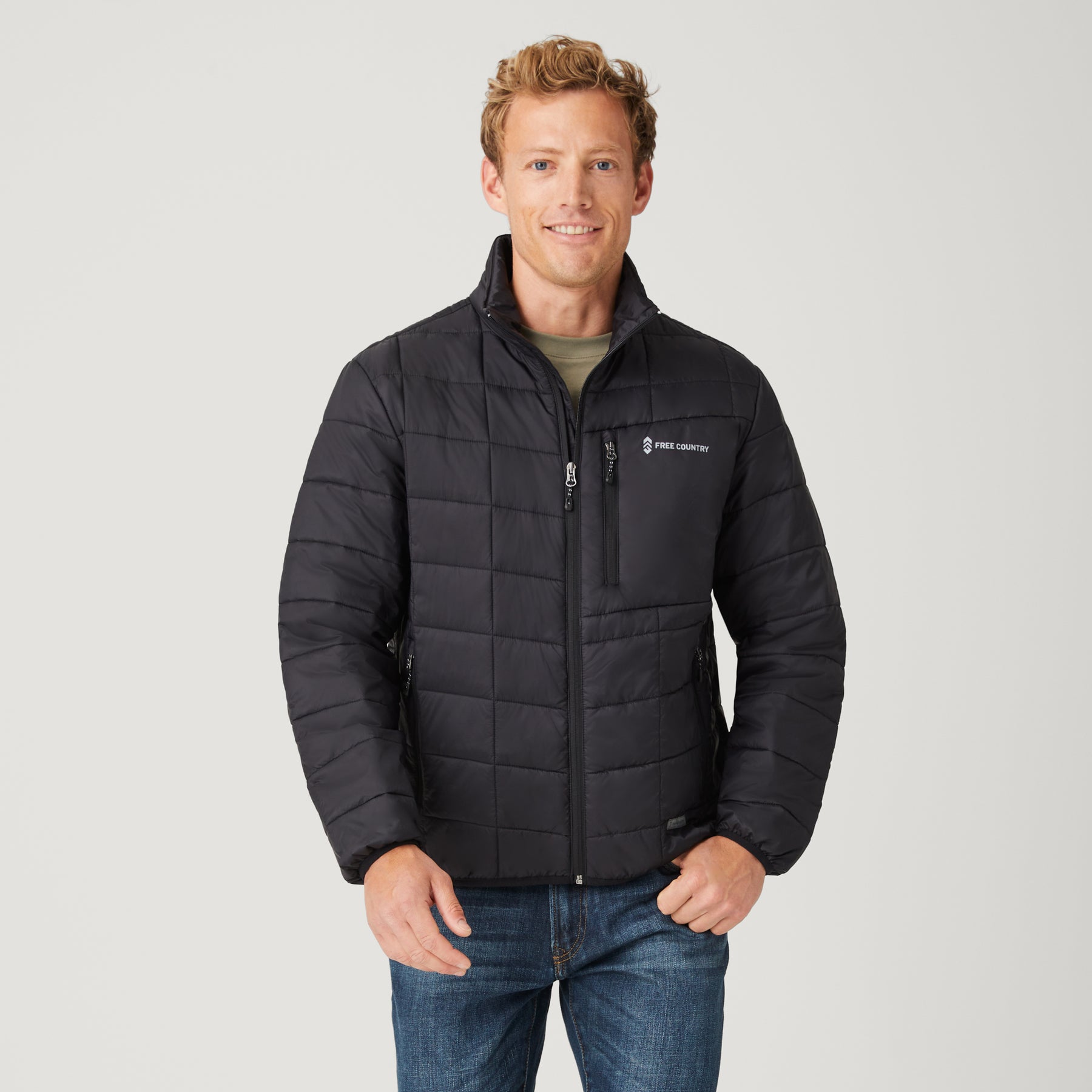 free country men's down jacket