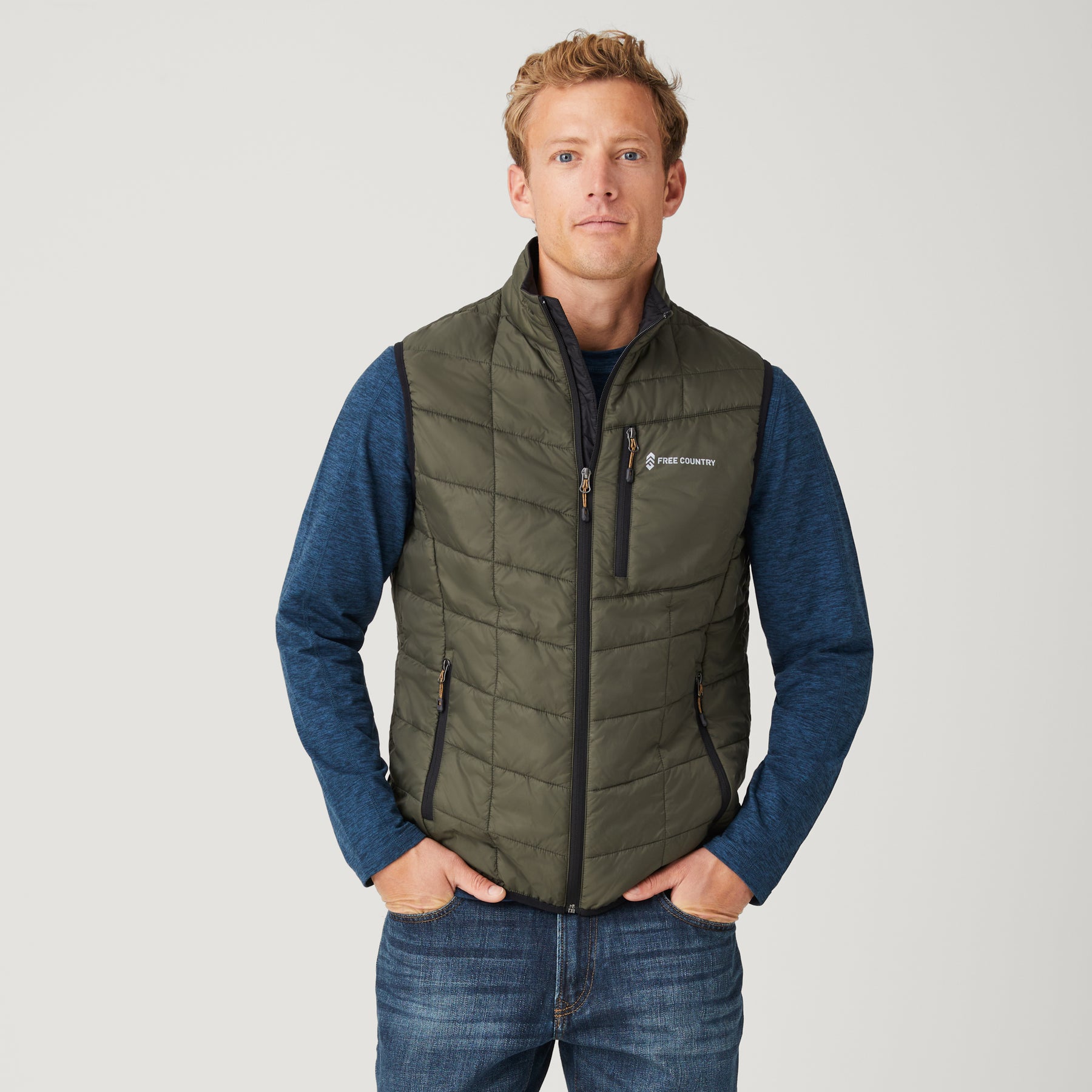 tentree Men's Puffer Vest - Recycled Polyester - Pine Bark - Size: S