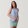 [Emily is 5’9” wearing a size Small.] Women's Microtech® Chill Long Tank Top - Grey - S #color_grey