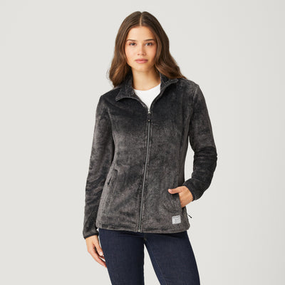 Women's Outbound Heather Butter Pile® Fleece Jacket - Heather Black - S #color_heather-black