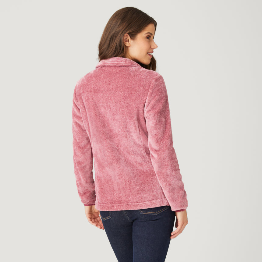Women's Outbound Heather Butter Pile® Fleece Jacket - Red Clay - S #color_red-clay